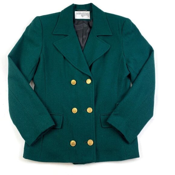 International Scene Made In Russia Wool Blazer/Jacket With Gold Buttons 11/12 - Picture 1 of 8